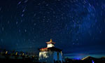 Night scenery of pagoda forests