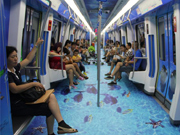 Sea world 3D subway train unveiled in Ningbo