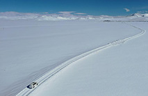 Snow scenery of Lake Namtso