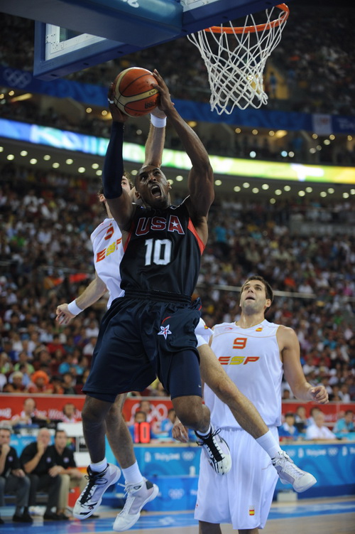 Kobe Bryant Olympics. Kobe Bryant of the U.S. dunks