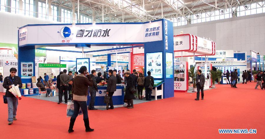 Photo taken on Nov. 9, 2012 shows the secene of the "2012 International Building Materials and Decoration Fair" in north China's Tianjin Municipality. The fair, with the participation of more than 800 enterprises, opened here on Friday. (Xinhua/Wang Qingyan) 