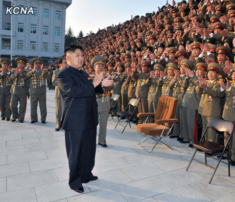 Kim Jong Un, top leader of the Democratic People's Republic of Korea (DPRK), visits the country’s Ministry of State Security on Nov. 20, 2012, the official news agency KCNA reported on Nov. 21. Kim’s visit on Tuesday coincided with the ministry’s founding anniversary. (Photo/KCNA)