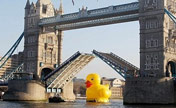 60-Foot Rubber Duck Bobs Along The River Thames