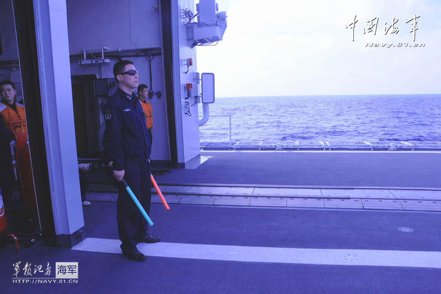 The joint maneuvering ship formation of the North Sea Fleet of the Navy of the Chinese People's Liberation Army (PLA) conducted an antisubmarine training. (China Military Online/Ding Zengyi and Wang Lingshuo)