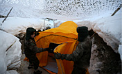 Infantry regiment in winter training