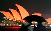 Sydney Opera House turns red for Spring Festival