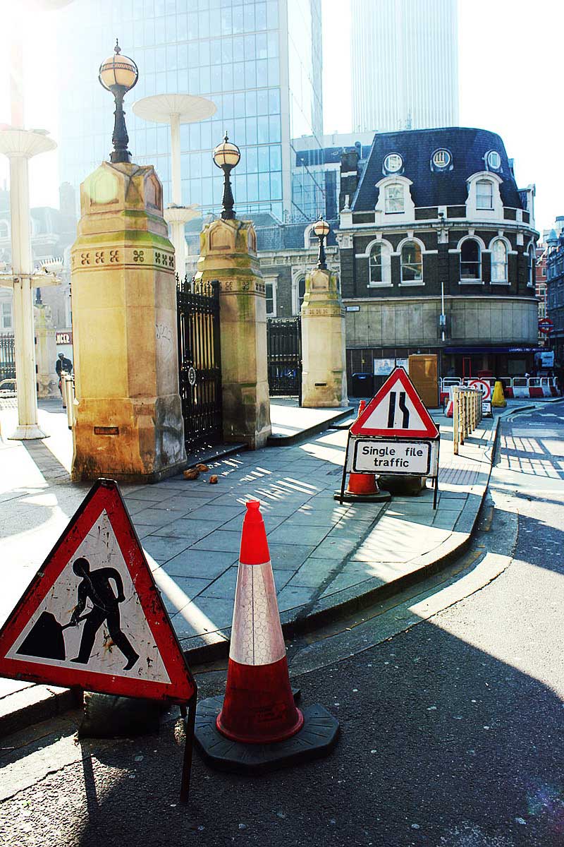 Liverpool Street in downtown London is under construction. (Photo/ People’s Daily Online)