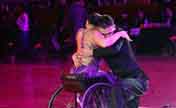 Ballroom dancers present wheelchair dance