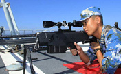 Chinese marines conduct shooting training 