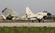 China's J-10 fighters in confrontation drill