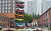 Art work made from discard vehicles 