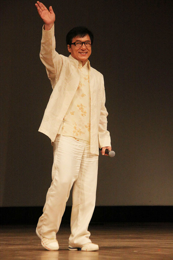 Chinese Kung fu star Jackie Chan attends the inaugural ceremony of the 2013 Chinese Film Festival in New Delhi, India, on Tuesday, June 18, 2013. Ten Chinese movies will be screened during the six-day event, ranging from action to drama and historical films; featured films include Chinese Zodiac, Lost in Thailand, The Grand Masters and Back to 1942. [Photo: CRIENGLISH.com/Sun Yang; He Xingyu] 