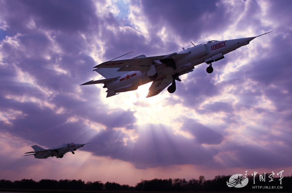 Close view of PLA Air Force's Qiang-5 attack aircrafts (Photo Source: kj.81.cn)