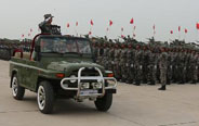 Chinese oldiers leave for "Peace Mission 2013" drills