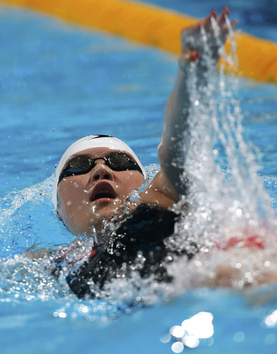 China's Ye Shiwen swims in the women's 200m individual medley final during the World Swimming Championships at the Sant Jordi arena in Barcelona, July 29, 2013. [Chinadaily.com.cn/agencies]