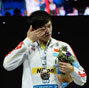Sun Yang wins gold medal of men's 800m freestyle