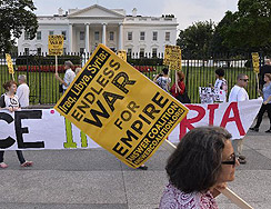 Activists in U.S. protest against military strike on Syria
