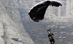 American batman soars through China's Jianglang Mountain