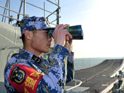 China's aircraft carrier carrys out 1st docking manoeuver in Sanya