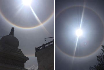 Solar halo occurs in Lhasa